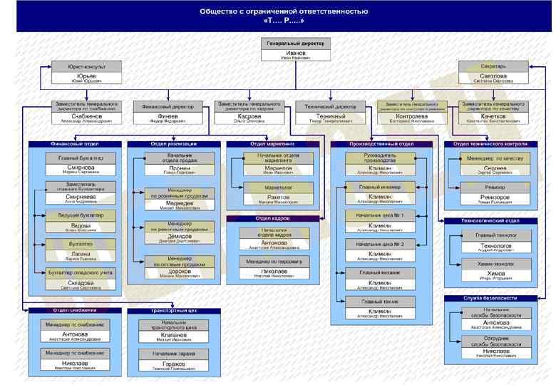 Организационно штатная структура в виде схемы