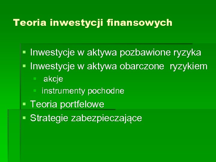 Akcje Na Tle Innych Instrumentów Finansowych Literatura