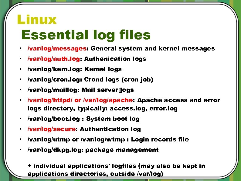 Linux Logging And Logfiles Monitoring With Swatch Sebastian