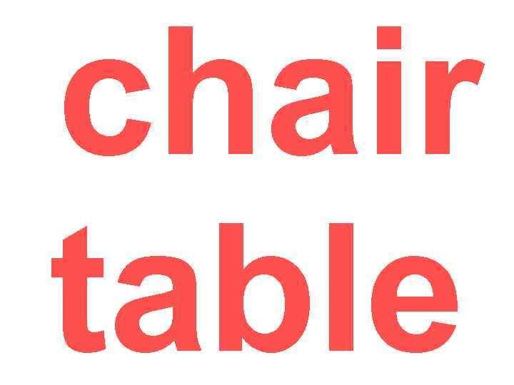 chair table 