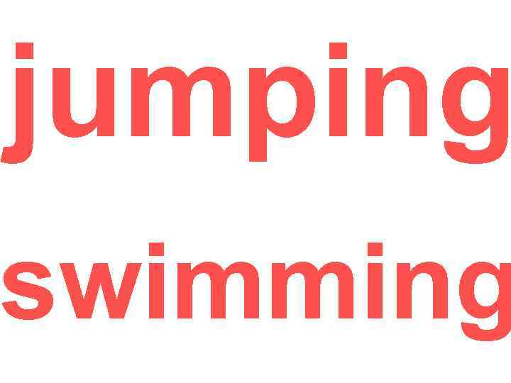 jumping swimming 