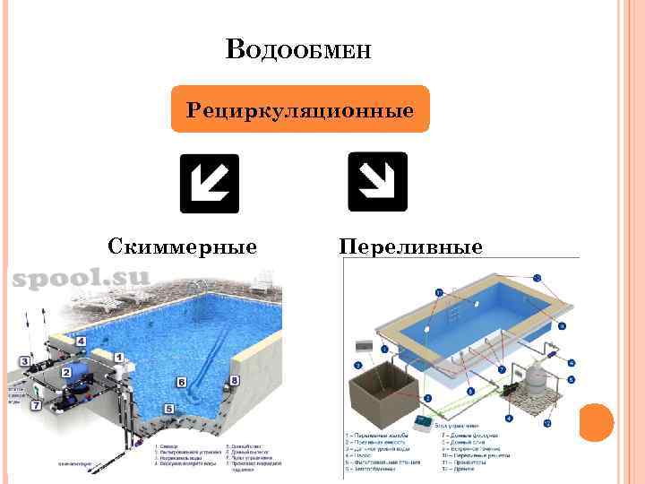 ВОДООБМЕН Рециркуляционные Скиммерные Переливные 