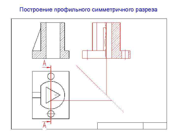 Построение профильного симметричного разреза 