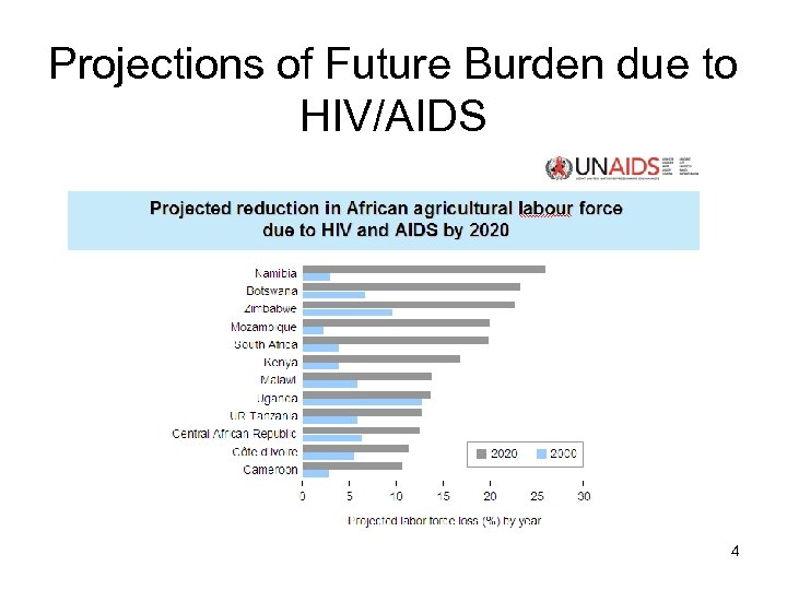 Projections of Future Burden due to HIV/AIDS 4 