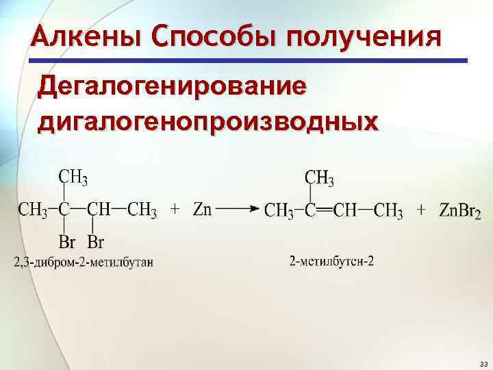 Способы получения алкенов