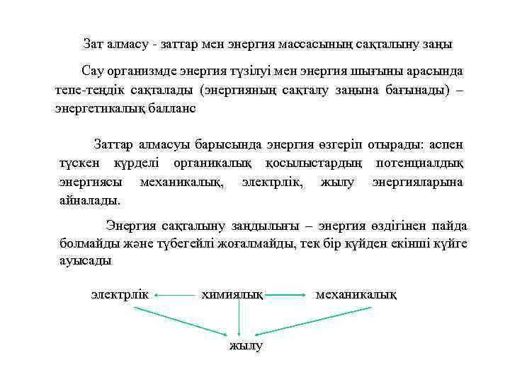 Энергетикалық алмасу кезеңдері