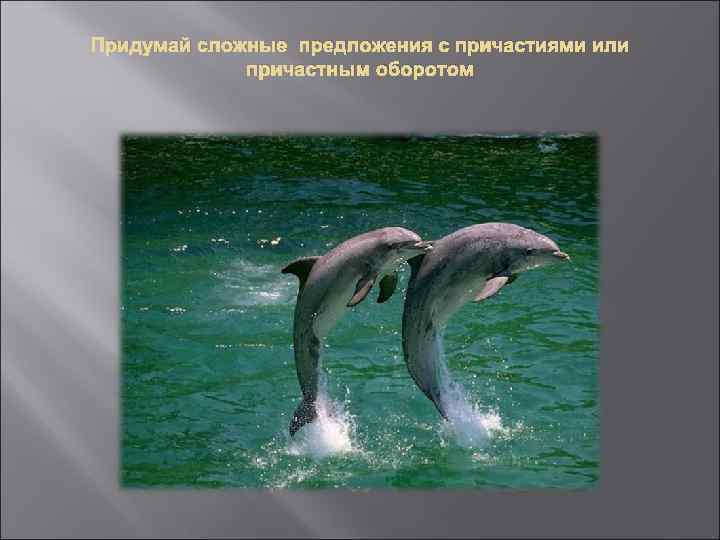 Придумай сложные предложения с причастиями или причастным оборотом 