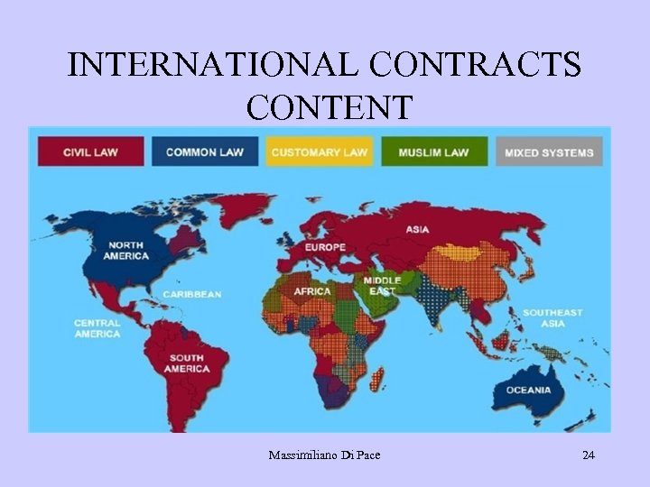 INTERNATIONAL CONTRACTS CONTENT Massimiliano Di Pace 24 