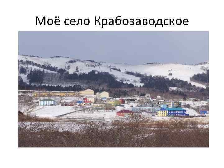 Моё село Крабозаводское 