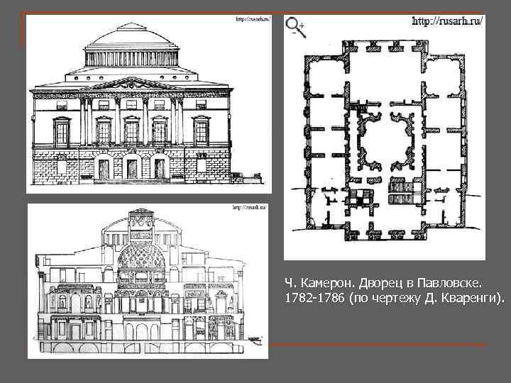 Ч. Камерон. Дворец в Павловске. 1782 -1786 (по чертежу Д. Кваренги). 