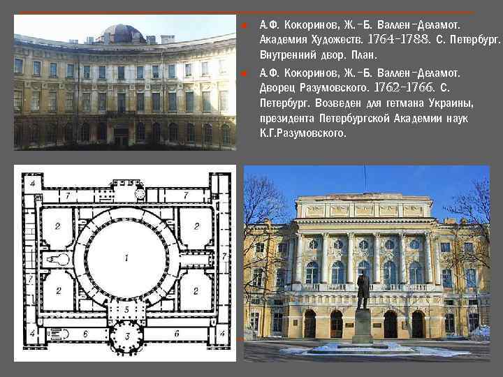 n n А. Ф. Кокоринов, Ж. -Б. Валлен-Деламот. Академия Художеств. 1764 -1788. С. Петербург.