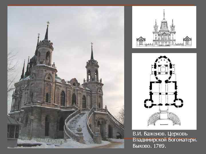 В. И. Баженов. Церковь Владимирской Богоматери. Быково. 1789. 