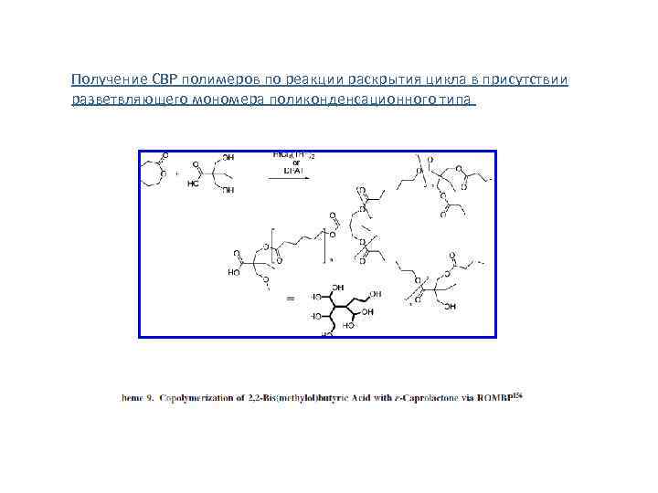 Получение СВР полимеров по реакции раскрытия цикла в присутствии разветвляющего мономера поликонденсационного типа 