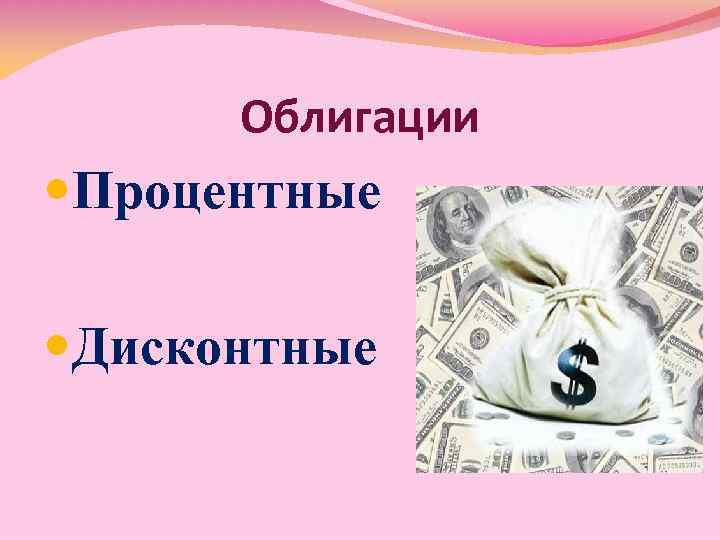 Облигации Процентные Дисконтные 