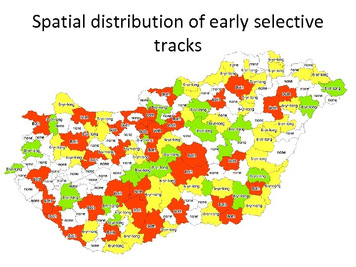 Spatial distribution of early selective tracks 