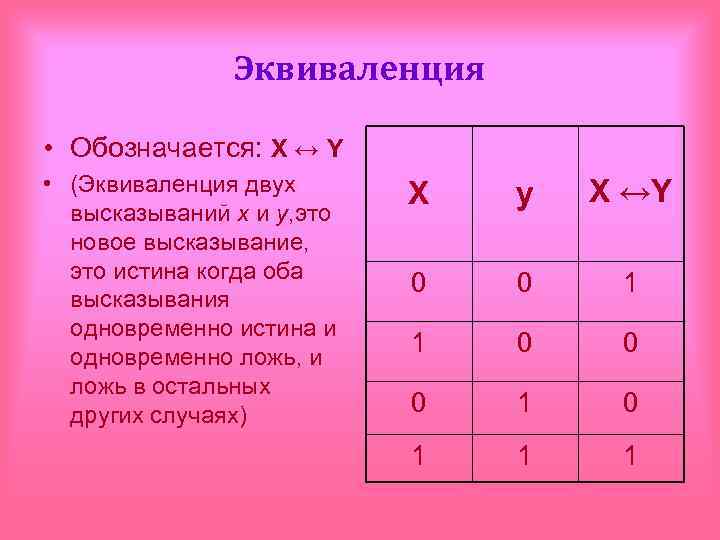 Эквиваленция в логике. Эквиваленция. Эквиваленция двух высказываний. Эквиваленция обозначается. Эквиваленция высказываний и ее связь с другими операциями..