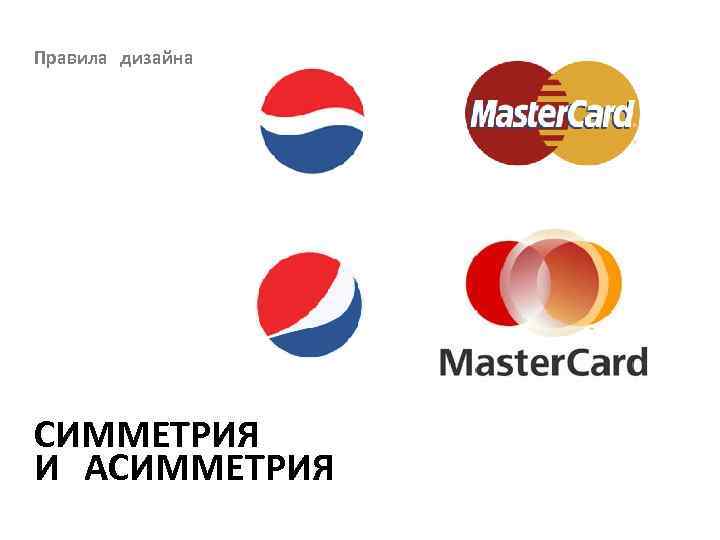 Правила дизайна СИММЕТРИЯ И АСИММЕТРИЯ 