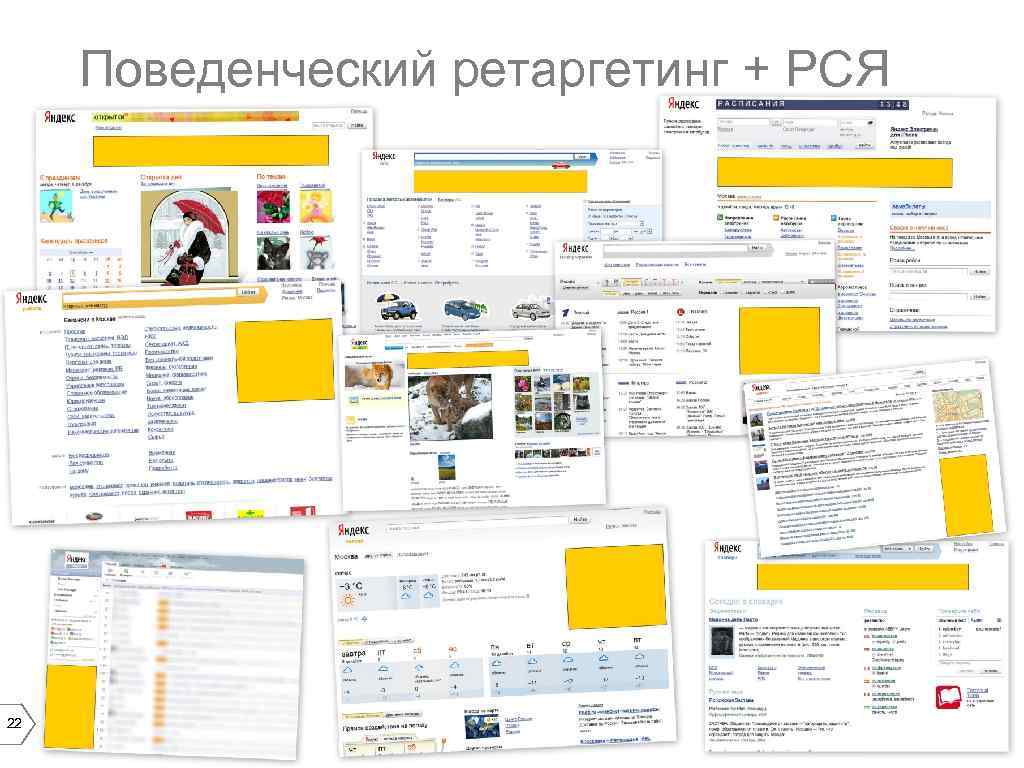 Поведенческий ретаргетинг + РСЯ 22 