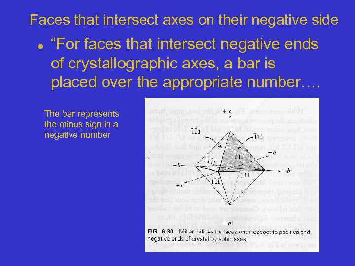 Faces that intersect axes on their negative side “For faces that intersect negative ends