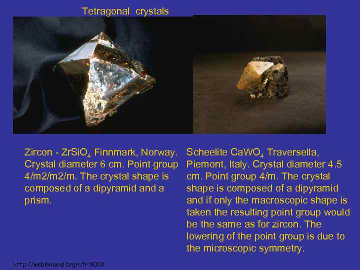 Tetragonal crystals Zircon - Zr. Si. O 4 Finnmark, Norway. Crystal diameter 6 cm.