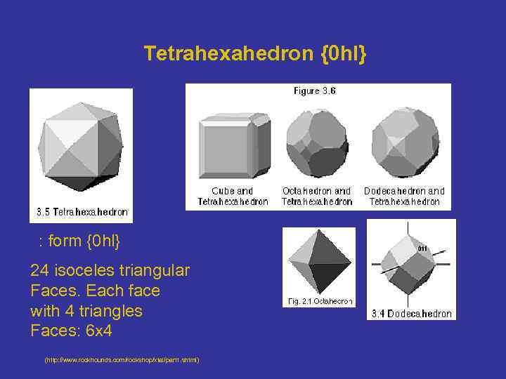 Tetrahexahedron {0 hl} : form {0 hl} 24 isoceles triangular Faces. Each face with