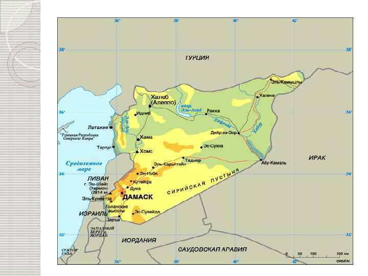 Карта сирии на русском языке
