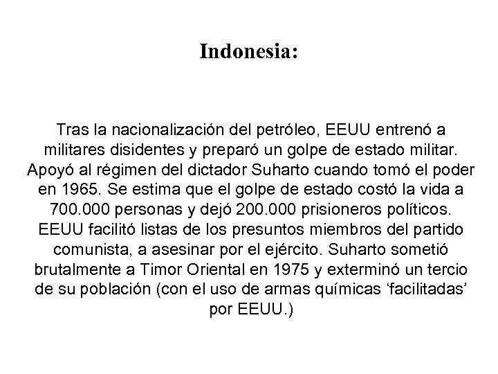 Indonesia: Tras la nacionalización del petróleo, EEUU entrenó a militares disidentes y preparó un