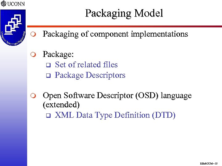 Packaging Model m Packaging of component implementations m Package: q Set of related files