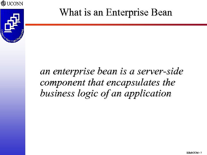 What is an Enterprise Bean an enterprise bean is a server-side component that encapsulates