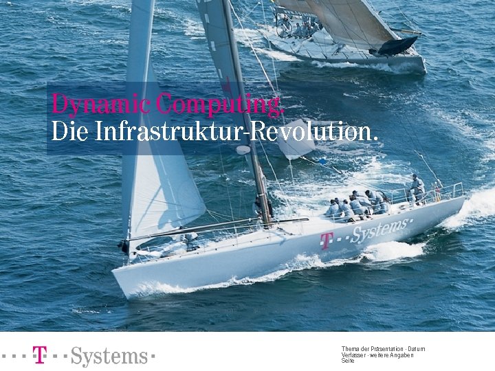 Dynamic Computing. Die Infrastruktur-Revolution. Thema der Präsentation · Datum Verfasser · weitere Angaben Seite