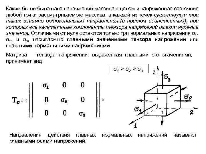 Схемы напряженного состояния