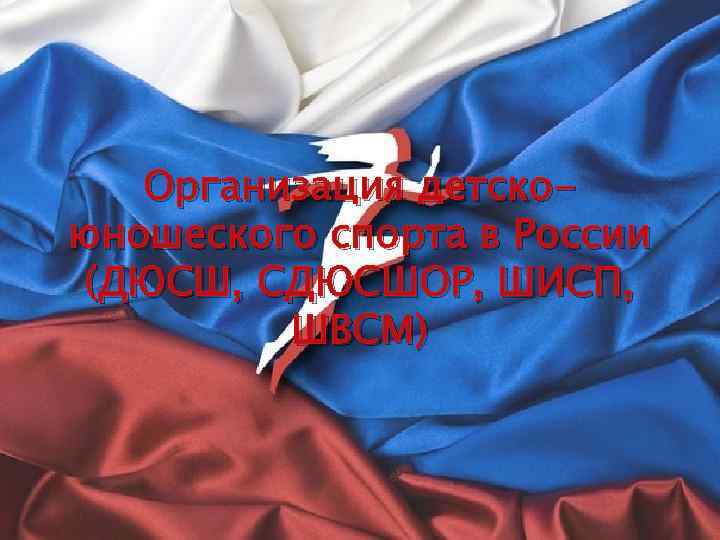 Организация детскоюношеского спорта в России (ДЮСШ, СДЮСШОР, ШИСП, ШВСМ) 