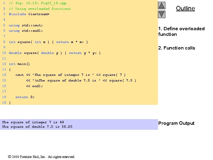 1 // Fig. 15. 10: fig 15_10. cpp 2 // Using overloaded functions 3