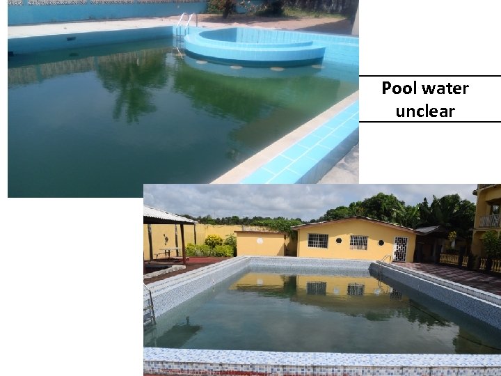 Pool water unclear 