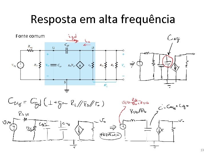 Resposta em alta frequência Fonte comum 13 