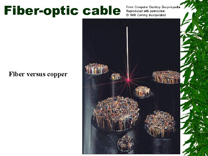 Fiber-optic cable Fiber versus copper 