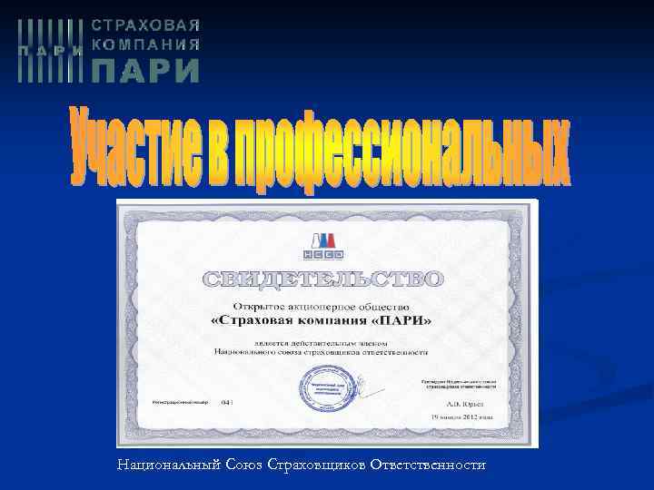 Национальный Союз Страховщиков Ответственности 