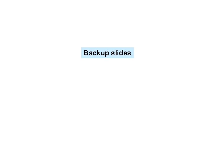 Backup slides 