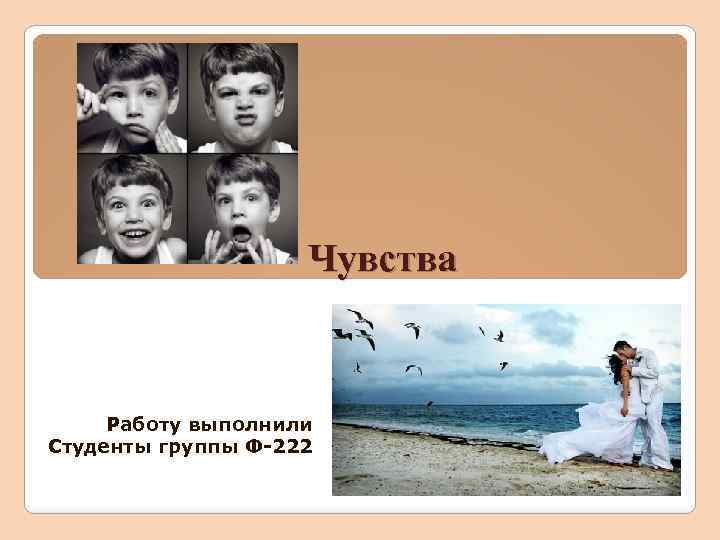 Чувства Работу выполнили Студенты группы Ф-222 