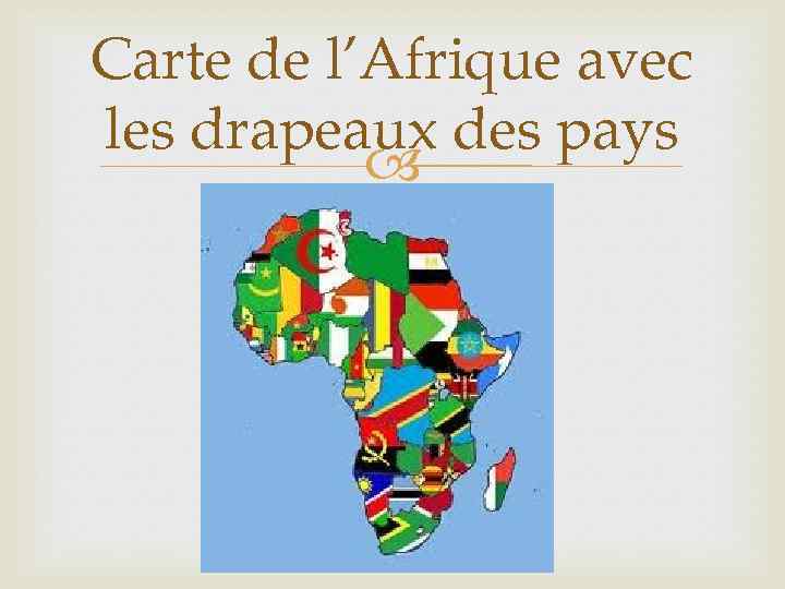 Carte de l’Afrique avec les drapeaux des pays 