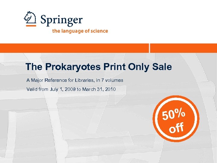 The Prokaryotes Print Only Sale A Major Reference for Libraries, in 7 volumes Valid