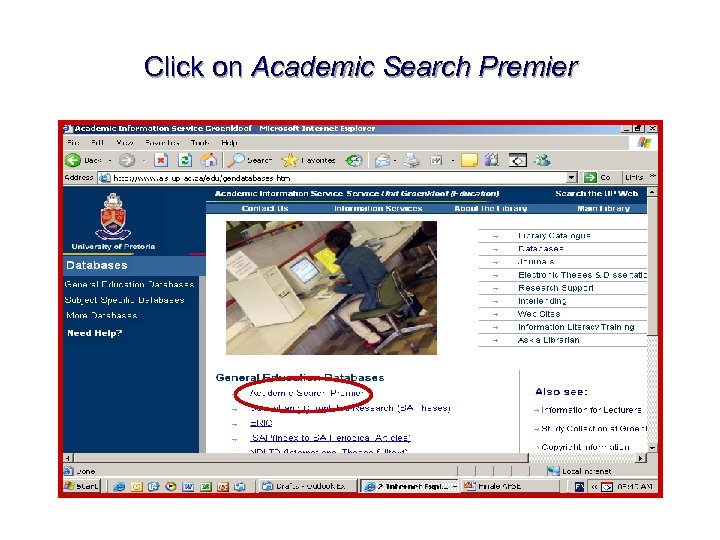 Click on Academic Search Premier 