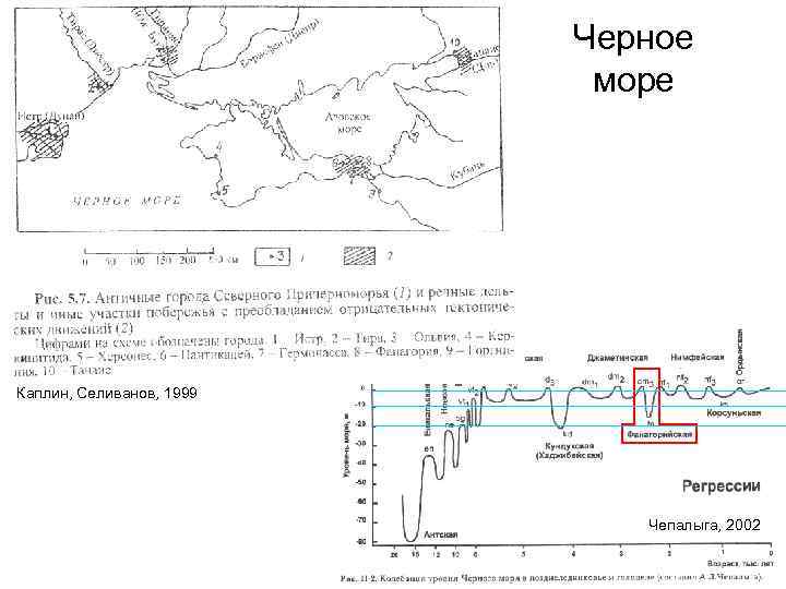Черное море Каплин, Селиванов, 1999 Чепалыга, 2002 