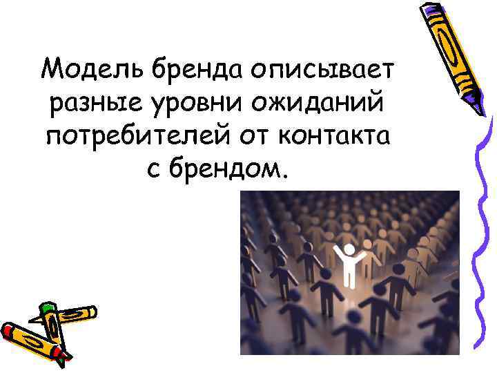 Модель бренда описывает разные уровни ожиданий потребителей от контакта с брендом. 