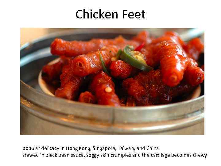 Chicken Feet popular delicacy in Hong Kong, Singapore, Taiwan, and China stewed in black