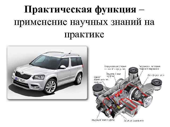 Практическая функция – применение научных знаний на практике 