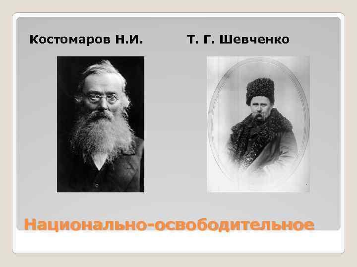 Костомаров Н. И. Т. Г. Шевченко Национально-освободительное 