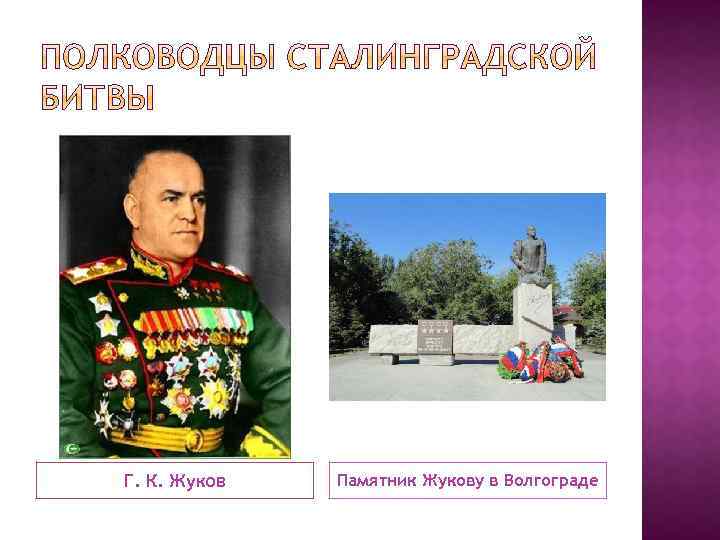 Г. К. Жуков Памятник Жукову в Волгограде 