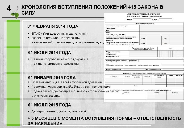 4 ХРОНОЛОГИЯ ВСТУПЛЕНИЯ ПОЛОЖЕНИЙ 415 ЗАКОНА В СИЛУ 01 ФЕВРАЛЯ 2014 ГОДА § ЕГАИС