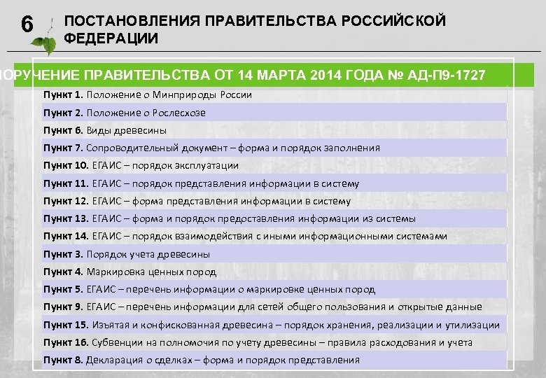 6 ПОСТАНОВЛЕНИЯ ПРАВИТЕЛЬСТВА РОССИЙСКОЙ ФЕДЕРАЦИИ ПОРУЧЕНИЕ ПРАВИТЕЛЬСТВА ОТ 14 МАРТА 2014 ГОДА № АД-П